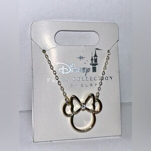Disney Necklace - Minnie Mouse Bow Icon - Silver (New with tags)